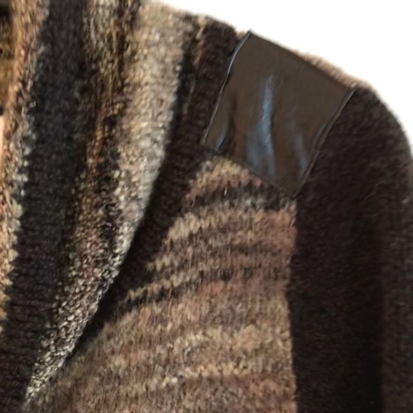 Curio Cardigan with leather trim - Picture 4 of 11